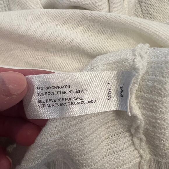 Madison Lilly White Open Front Cardigan size medium - Picture 5 of 14